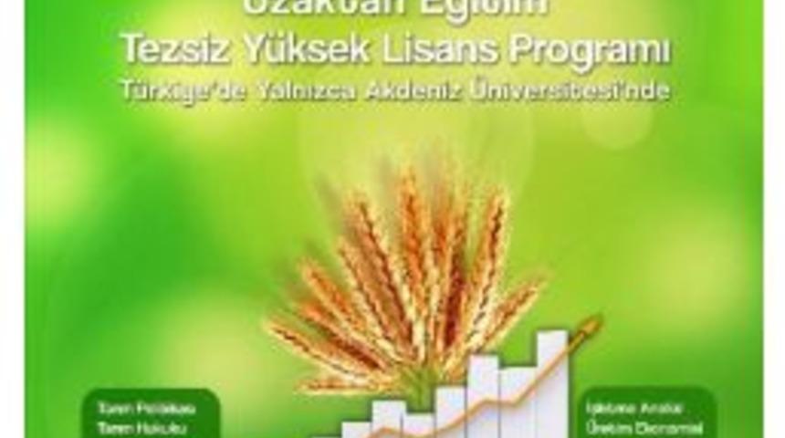 A&uuml;&rsquo;de Tarım Ekonomisi Uzaktan Eğitim Tezsiz Y&uuml;ksek Lisans Programı Başlıyor