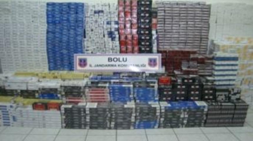 Gerede'de 18 Bin Paket Ka&ccedil;ak Sigara Ele Ge&ccedil;irildi