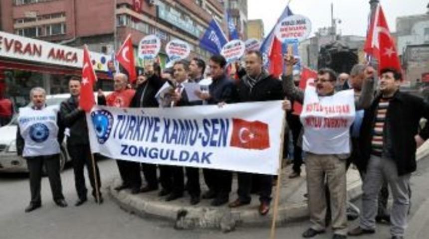 Kamu-sen Memur Maaş Artışlarını Protesto Etti