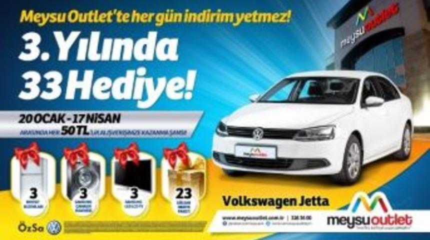 Meysu Outlet'in 3. Yılında 33 Hediye
