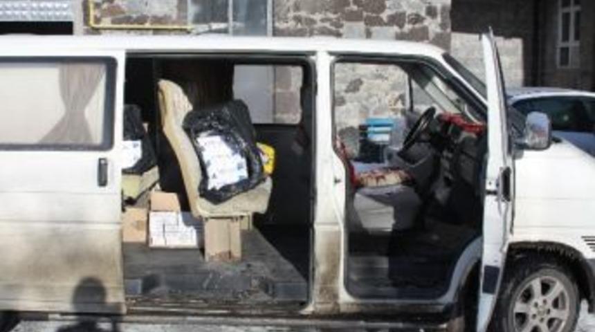 Kars&rsquo;ta 55 Bin Paket Ka&ccedil;ak Sigara Yakalandı