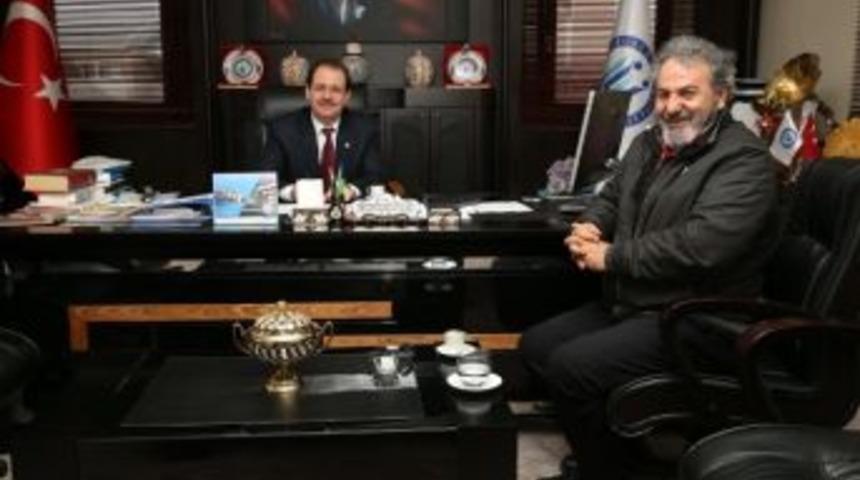 Baksı M&uuml;zesi Kurucusu Prof. Dr. Ko&ccedil;an&rsquo;dan, Rekt&ouml;r Coşkun'a Ziyaret