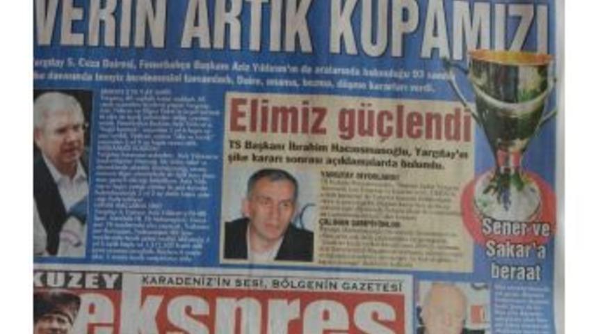 Trabzon&rsquo;da Yerel Gazeteler "kupa Trabzon'a" Manşetiyle &Ccedil;ıktı