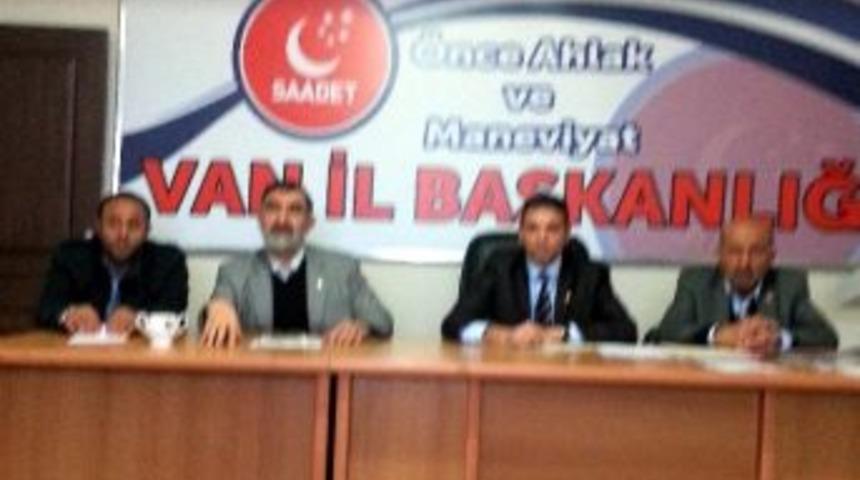 Saadet Partisi Van İl Başkanlığı'nın Yapmış Olduğu Genişletilmiş İl Divan Toplantısında