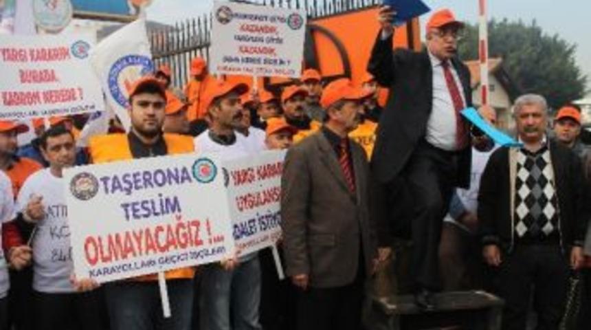 Taşeron İşcilerden Kadro Eylemi