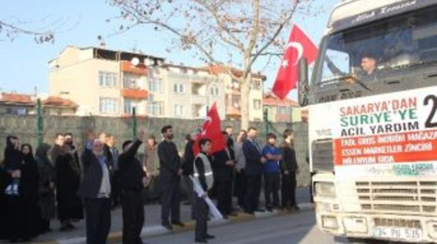 İhh Sakarya Şubesi Suriye&rsquo;ye Yardım İ&ccedil;in 5 Tır Daha Yola &Ccedil;ıkardı