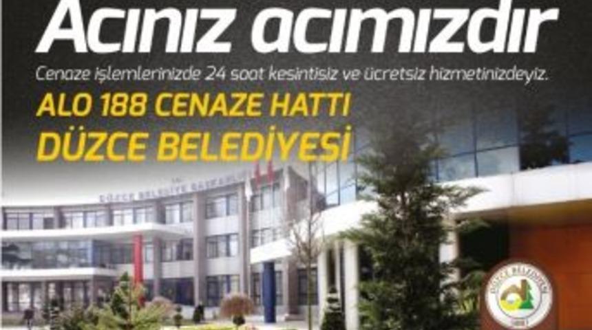 D&uuml;zce Belediyesinden &Uuml;cretsiz Cenaze Hizmetleri