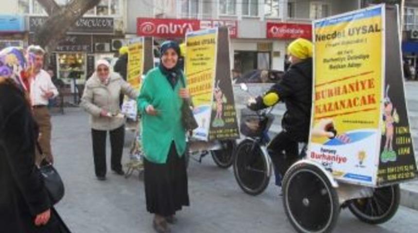 Burhaniye&rsquo;de Bisiklet Timi İle Aday Tanıtımı