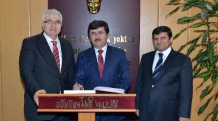 Trabzon Ve Rize Valilerinden G&uuml;m&uuml;şhane Valisi Dr. Yusuf Mayda'ya Ziyaret