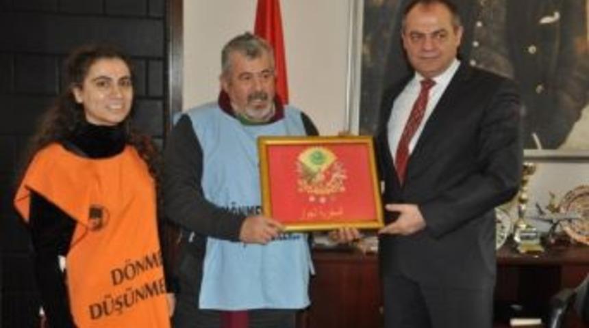 Tekirdağ 57. Alay Y&uuml;r&uuml;y&uuml;ş Komitesinden Dalgı&ccedil;'a Teşekk&uuml;r Ziyareti