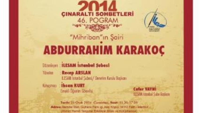 İlesam’da Şair Abdurrahim Karakoç Toplantısı
