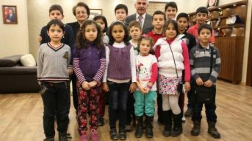 Satran&ccedil;&rsquo;ın Minik Ustalarından Başkan Sakallı&rsquo;ya Ziyaret