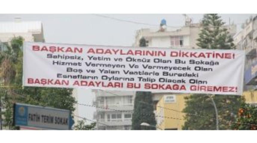 Esnaf, Başkan Adaylarının Fatih Terim Sokağı'na Girmesini Yasakladı