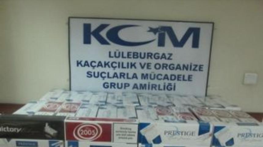 L&uuml;leburgaz'da 3 Bin 520 Paket Ka&ccedil;ak Sigara Ele Ge&ccedil;irildi