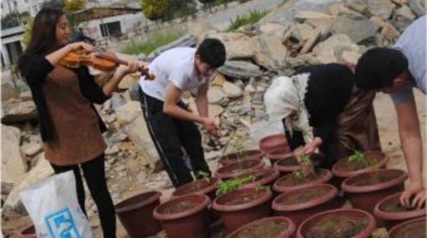 Okullara 4 Bin 500 Fidan Dikildi