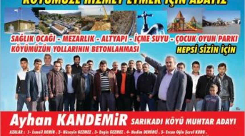 Sarıkadı Muhtar Adayları kendilerini tannıtıyorlar
