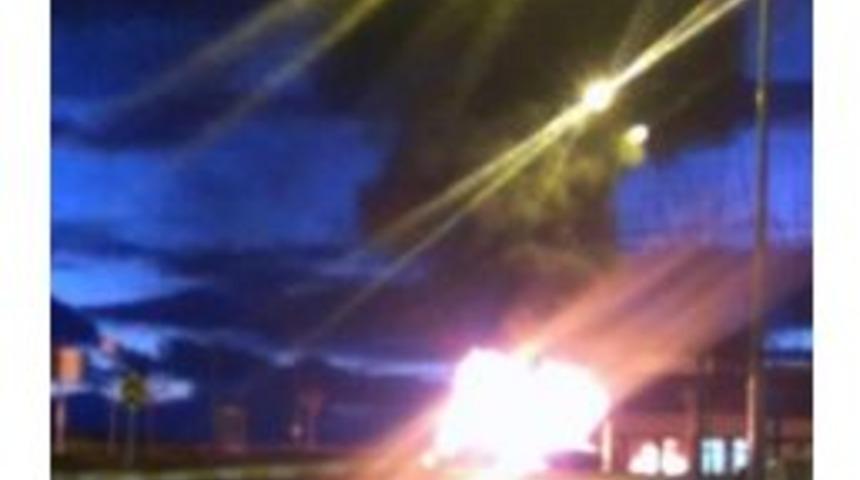 Lpg'li Ara&ccedil; Seyir Halindeyken Alev Aldı