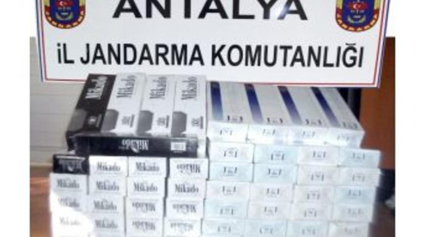 Manavgat Jandarma Ekipleri Bin 170 Paket Ka&ccedil;ak Sigara Ele Ge&ccedil;irdi