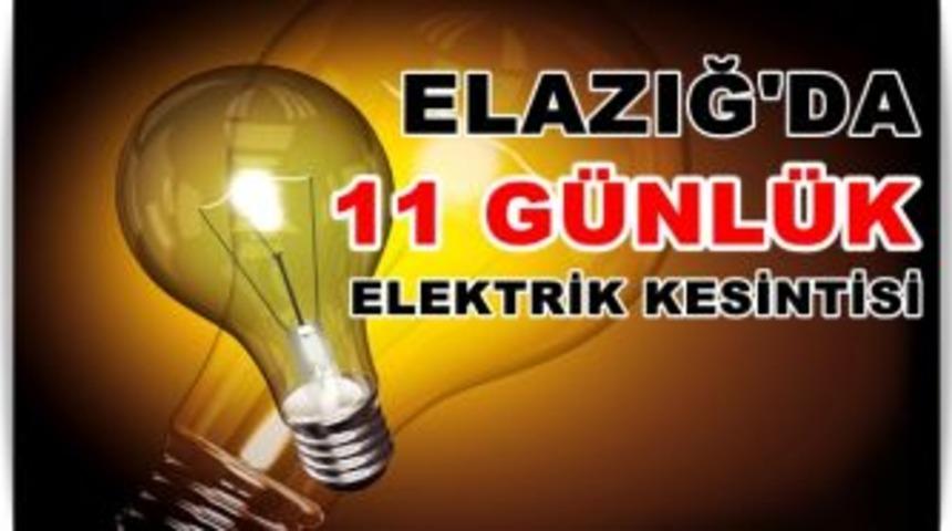 Elazığ'da Elektrik Kesintisi