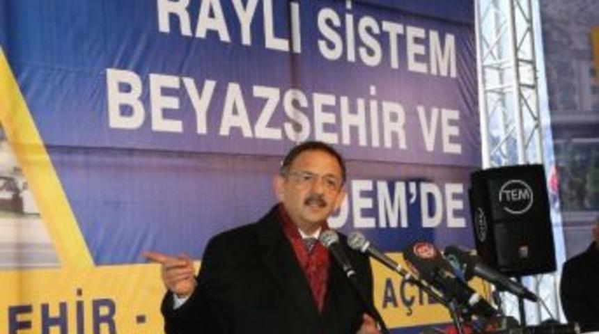 Raylı Sistemin Beyazşehir-ildem Hattı T&ouml;renle A&ccedil;ıldı