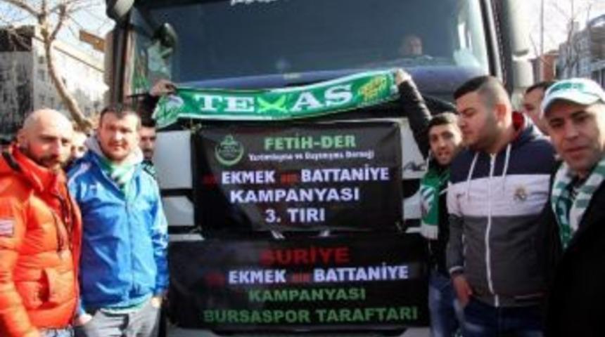 (&ouml;zel Haber) Bursaspor Taraftarı Suriye Tır'ını Uğurladı, Deplasmana Gitti