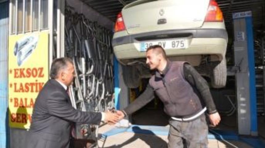 B&uuml;y&uuml;kkılı&ccedil;, Sanayi Esnafını Ziyaret Etti