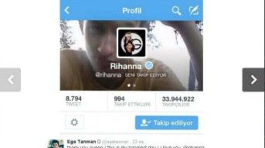 Rihanna Twitterdan Bursalı Genci Takip Ediyor