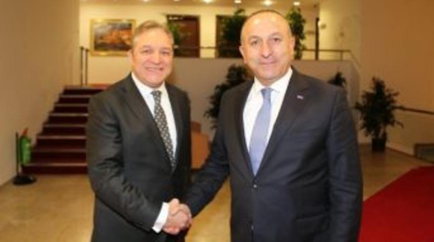 T&uuml;rmob Genel Başkanı Sanlı, Ab Bakanı &Ccedil;avuşoğlu'nu Ziyaret Etti