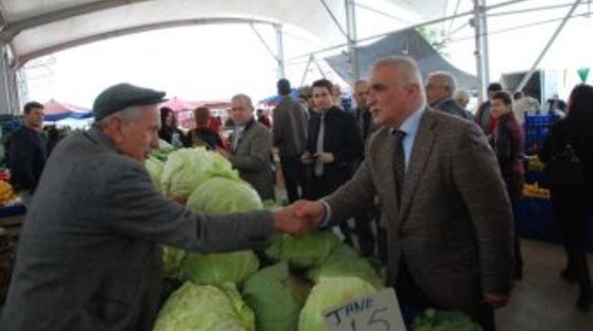 Uzunırmak Didim&rsquo;de Pazar Yerini Ve Esnafları Ziyaret Etti