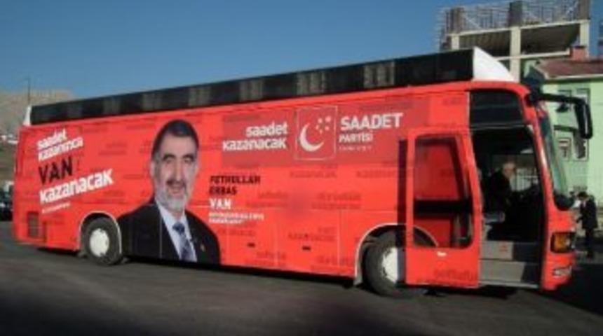 Saadet Partisi Se&ccedil;im Otob&uuml;s&uuml;ne Saldırı