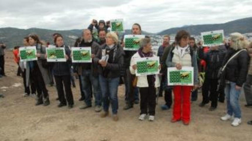 Bodrum Halkı Değirmenler Tepesi'ndeki İnşaat İ&ccedil;in Ayağa Kalktı
