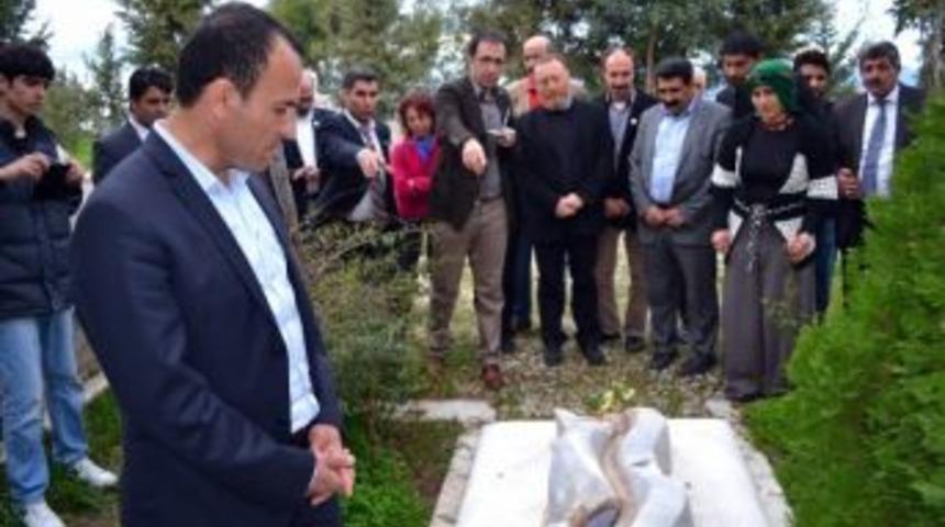 Bdp Ve Hdp&rsquo;liler Dat&ccedil;a&rsquo;da Se&ccedil;im B&uuml;rosu A&ccedil;ıp, Can Y&uuml;celin Mezarını Ziyaret Ettiler