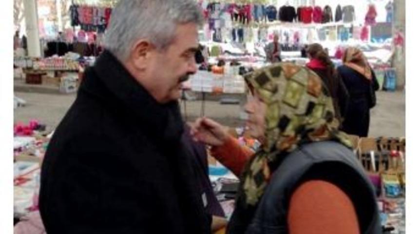 Mhp &Ccedil;ankırı Belediye Başkan Adayı Hakkı Yal&ccedil;ın'dan Pazar Ziyareti
