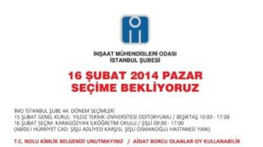 İnşaat M&uuml;hendisleri Odasında Se&ccedil;im Heyecanı