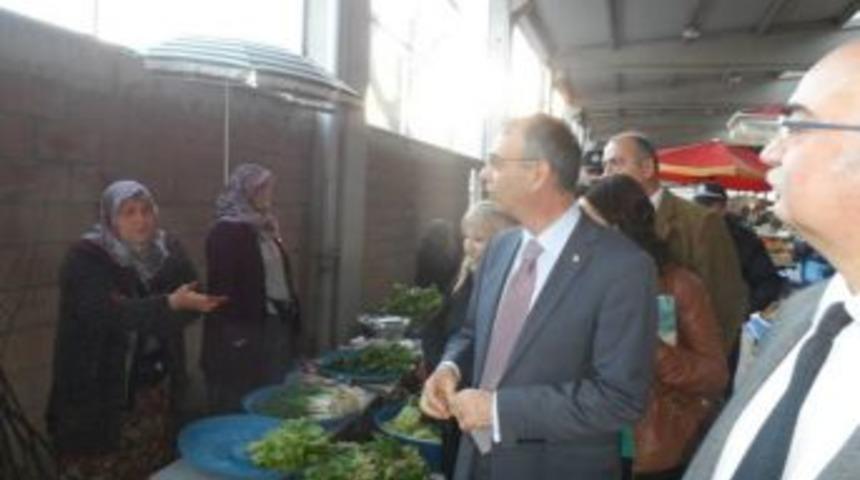 &Ccedil;imenoğlu Kapalı Pazar yerini ziyaret etti