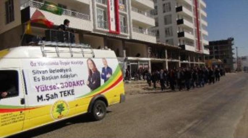 Bdp'lilerin Y&uuml;r&uuml;y&uuml;ş&uuml;ne Polis İzin Vermedi