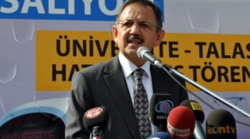 Raylı Sistemin &Uuml;niversite-talas Hattı A&ccedil;ıldı