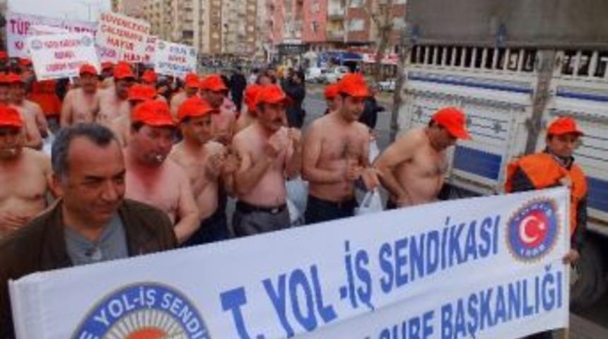 İş&ccedil;ilerden '&ccedil;ıplak' Eylem