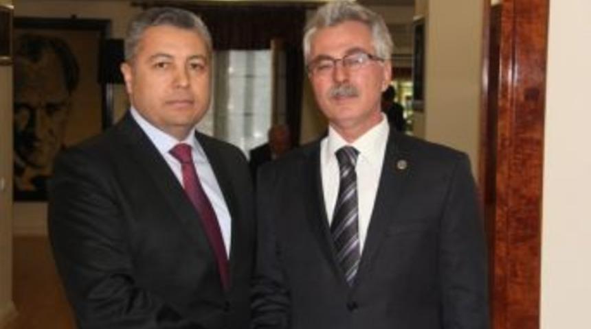 Kırklareli İl Emniyet M&uuml;d&uuml;r&uuml; Aktaş&rsquo;tan Başkan Cağlayan&rsquo;a Ziyaret