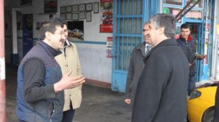 Hulisi Porgalı, &Ouml;zsan Sanayi Sitesi Esnafını Ziyaret Etti