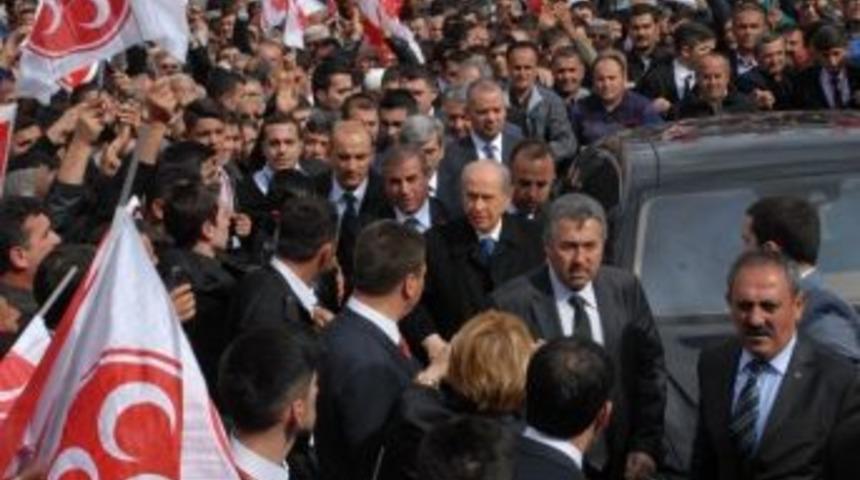 Mhp Lideri Bah&ccedil;eli, Seydikemer'de Halka Hitap Etti