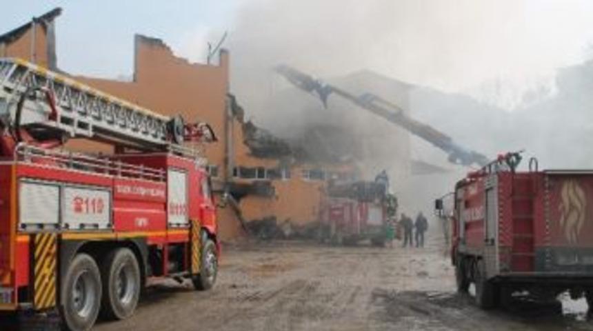 Trabzon'daki Fındık Fabrikası Yangını