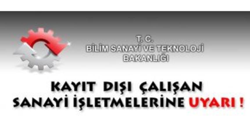 Sanayi İşletmelerine Uyarı