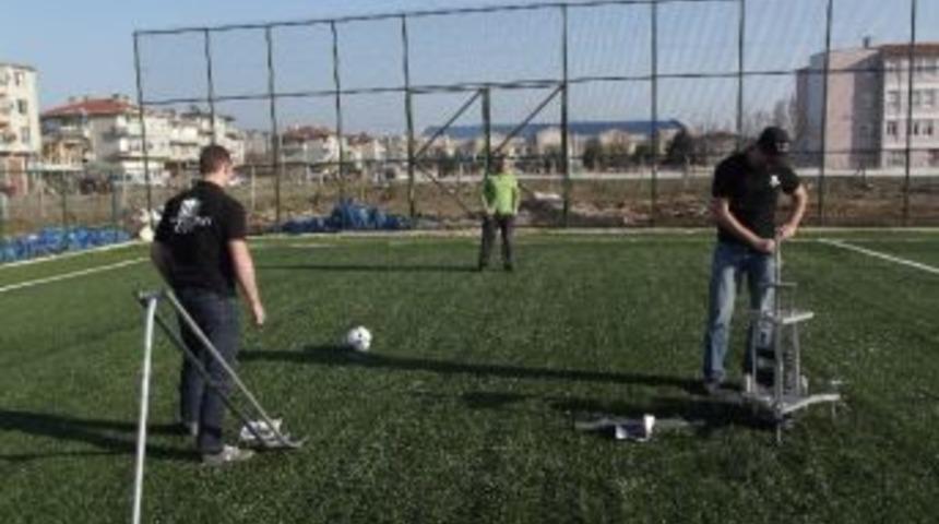 Muratlı Atat&uuml;rk Stadı Sentetik &Ccedil;imle Kaplandı