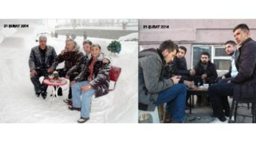 Erzurum&rsquo;da 10 Yıl &Ouml;nce Ve 10 Yıl Sonra Kışın Fotoğrafı