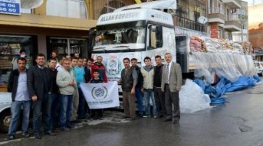 İhh Suriye Yardım Tır'ı S&ouml;ke&rsquo;den Yola &Ccedil;ıktı