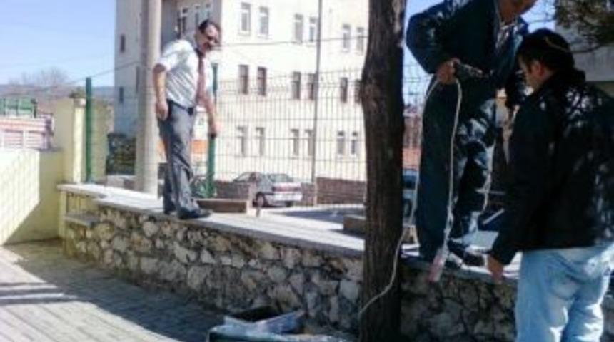 Cumhuriyet Ortaokulunda Bakım, Onarım Ve &Ccedil;evre D&uuml;zenleme &Ccedil;alışmaları