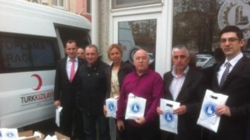 L&uuml;leburgaz Tso'dan Kızılay Kan Merkezine Yardım