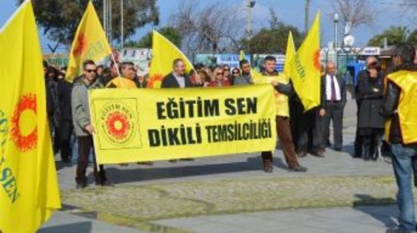 Dikili Eğitim-sen&rsquo;den Greve Destek