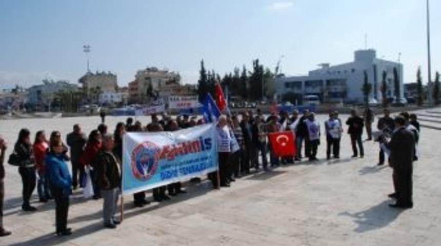 Didim&rsquo;de Eğitim-iş Ve T&uuml;rk Eğitim-sen&rsquo;den Ortak Tepki